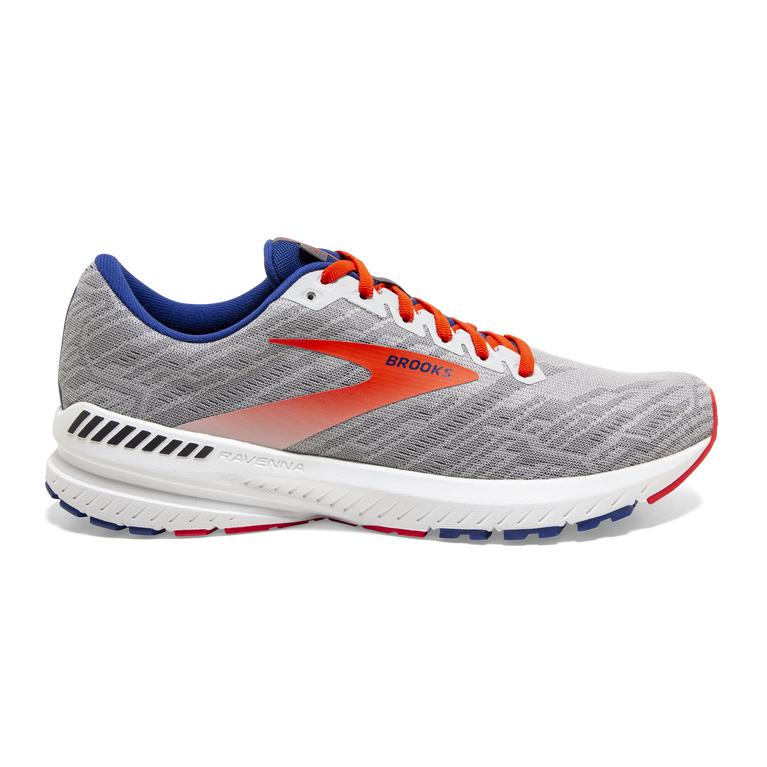 Brooks Men's Ravenna 11 Road Running Shoes - Grey/Cherry/Mazarine (WCSP57192)